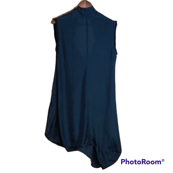 Robyn Black Navy Silk Boho Dress - Size 8 - Picture 2 of 4